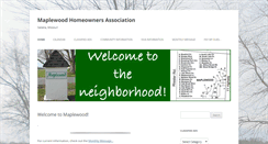 Desktop Screenshot of maplewoodneighborhood.com