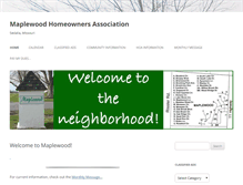 Tablet Screenshot of maplewoodneighborhood.com